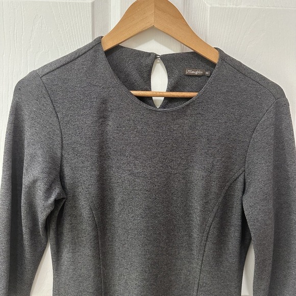 J McLaughlin Gray Black Animal Print Ladies Dress X-Small Comfortable Career - Picture 6 of 10